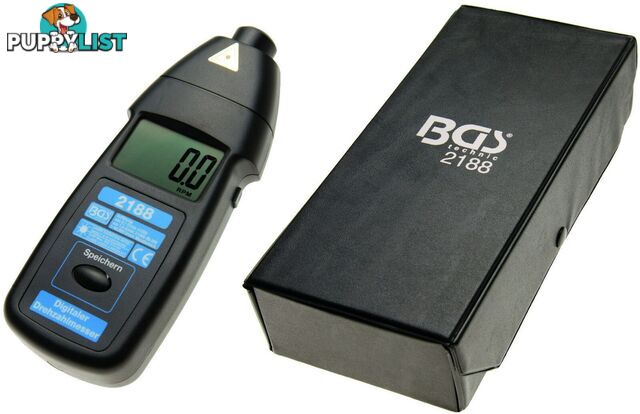 BGS Germany Digital Display Photo Electronic Tachometer Tacho Easy Measure RPM