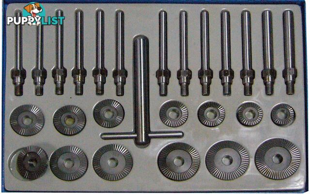 BGS Germany 27-pcs Engine Valve Cast Alloy Seat Cutter Set 30-60mm Mill Milling