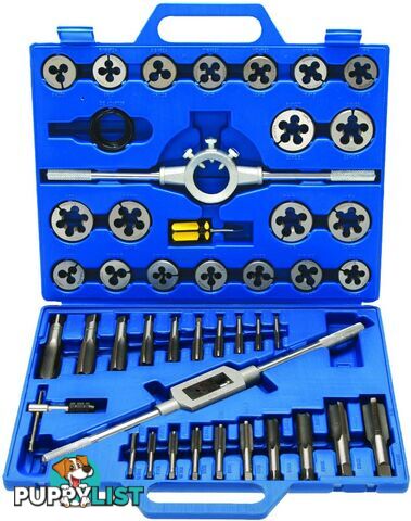 BGS Germany 45-pieces Large Size Metric 6mm-24mm Tap and Die Set Tungsten Steel