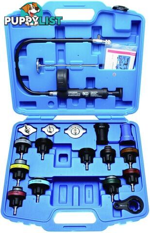 BGS Germany 18-pc Trade Quality Radiator Pressure Test Kit 4 Most Cars Warranty!