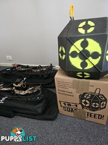 2 x 70LB Compound Bows and Hunting/ Archery Package