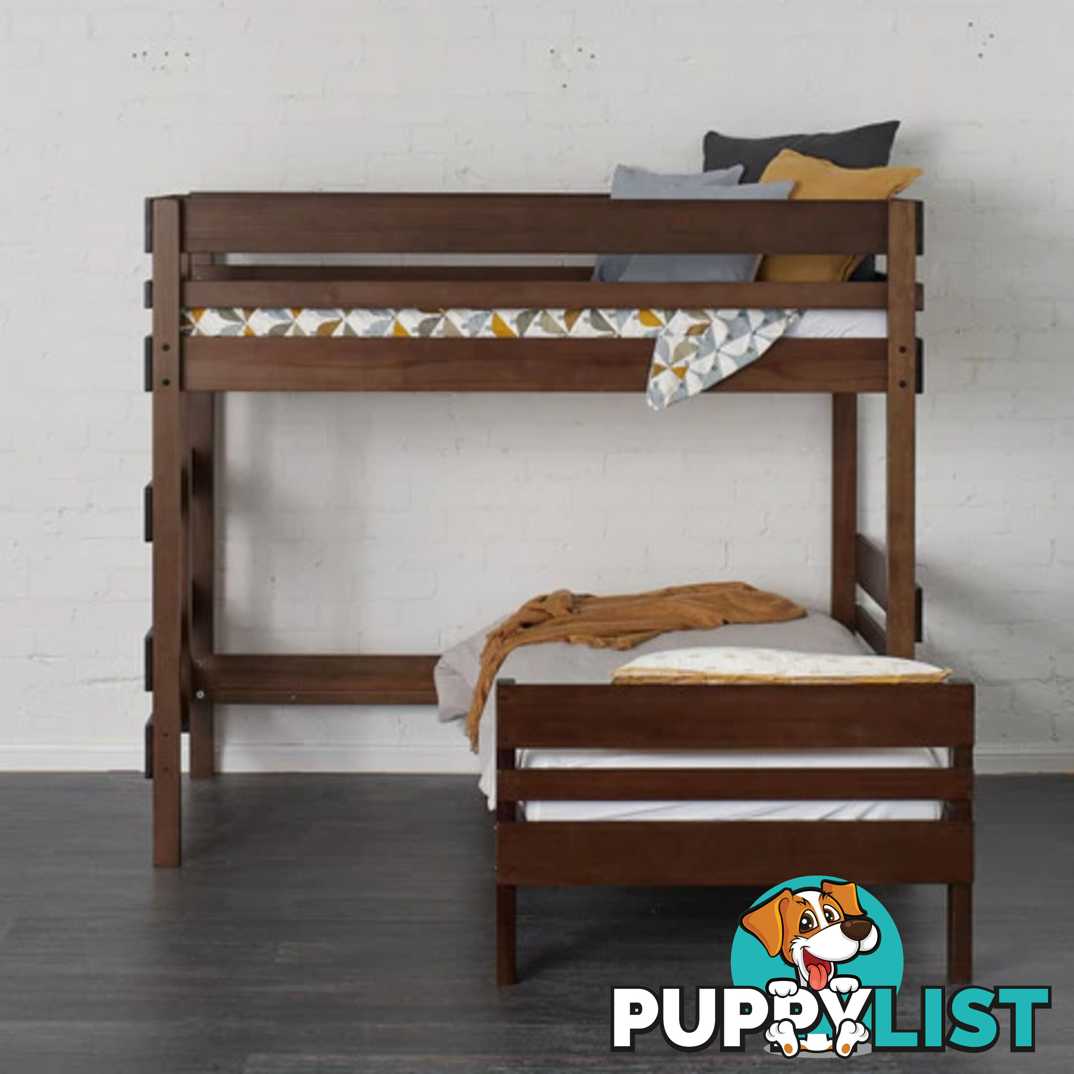 Bunkers Mid Height L Shaped Corner Bunk Beds