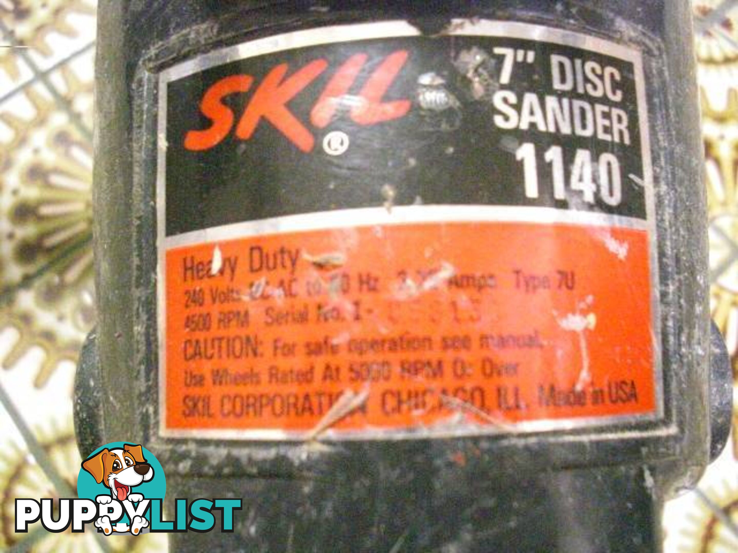 .SKILL 1140 7IN SANDER made in USA PERFECT working condition