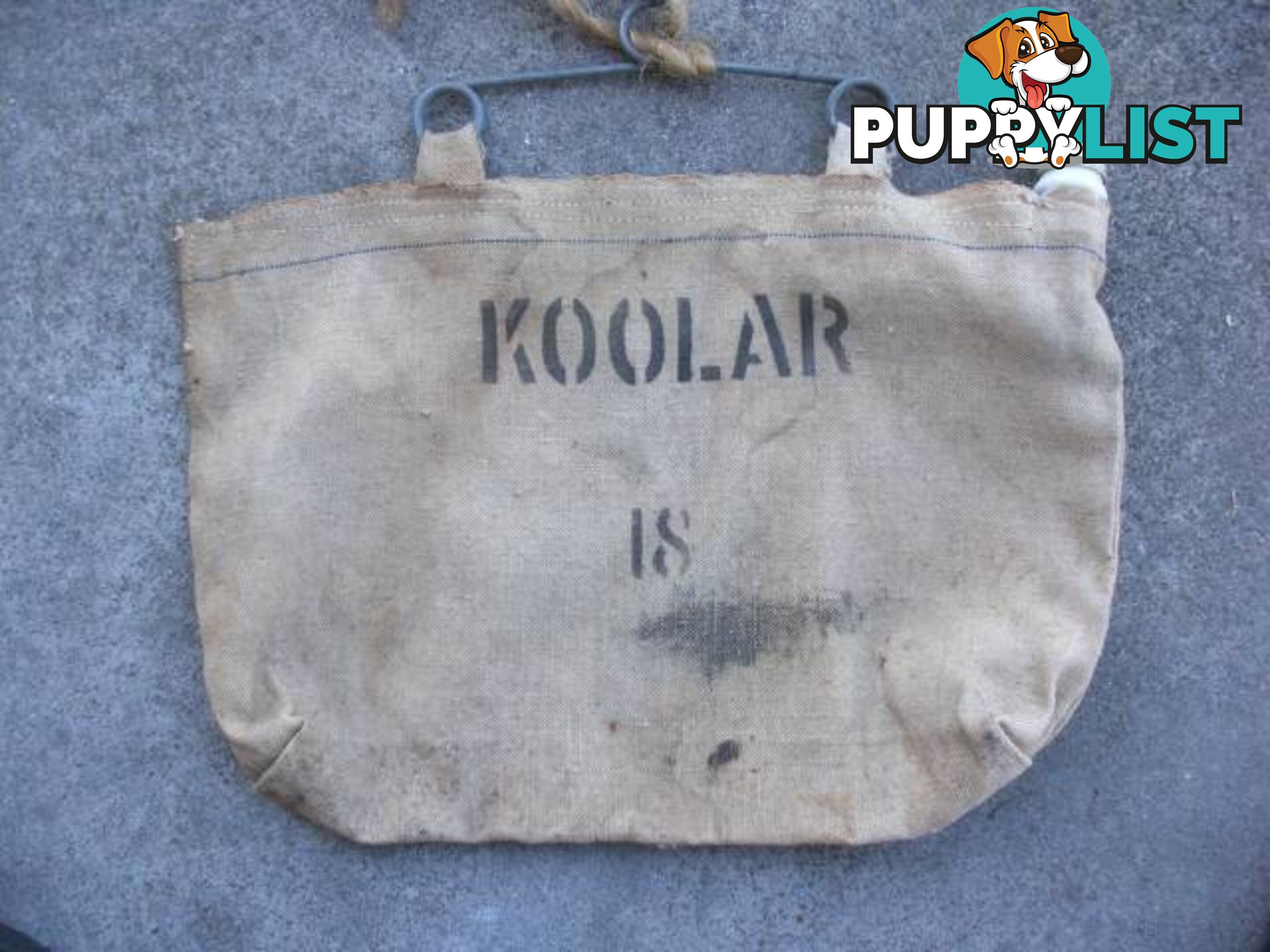 vintage koolar hessian water bag