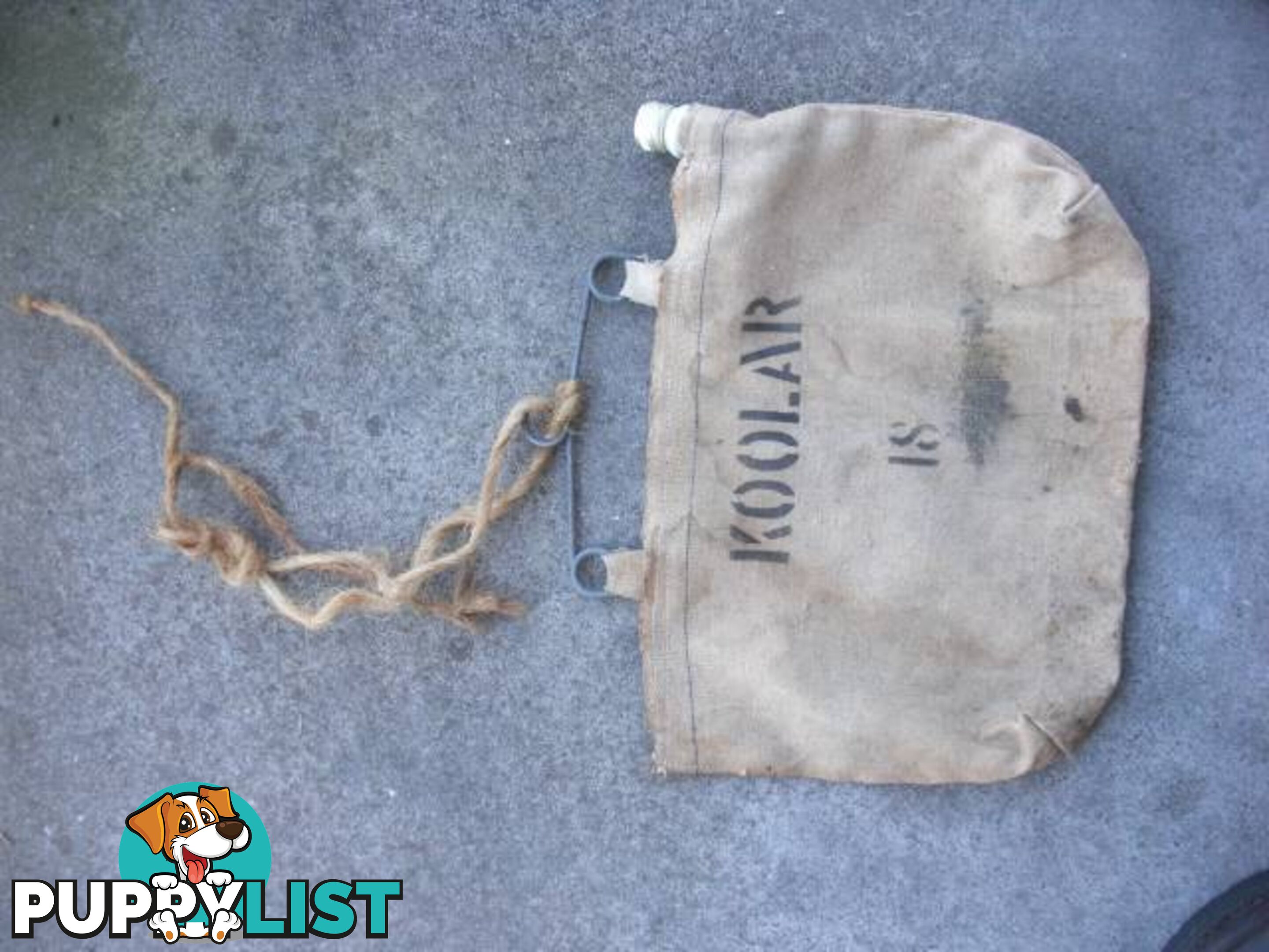 vintage koolar hessian water bag