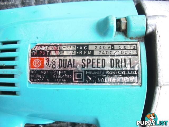 HITACHI 3/8 DUEL SPEED DRILL made in japan excellent condition