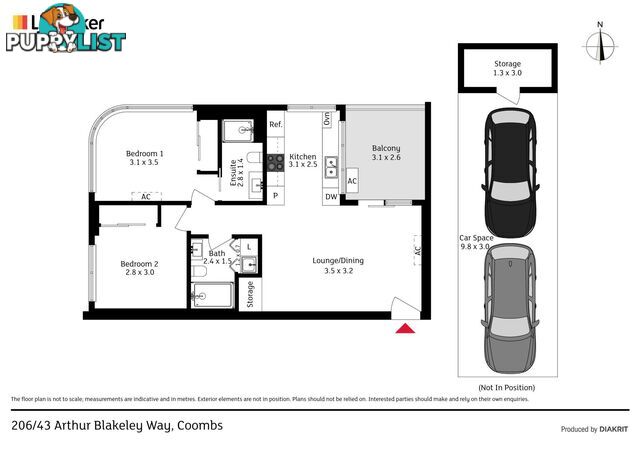 206/43 Arthur Blakeley Way COOMBS ACT 2611