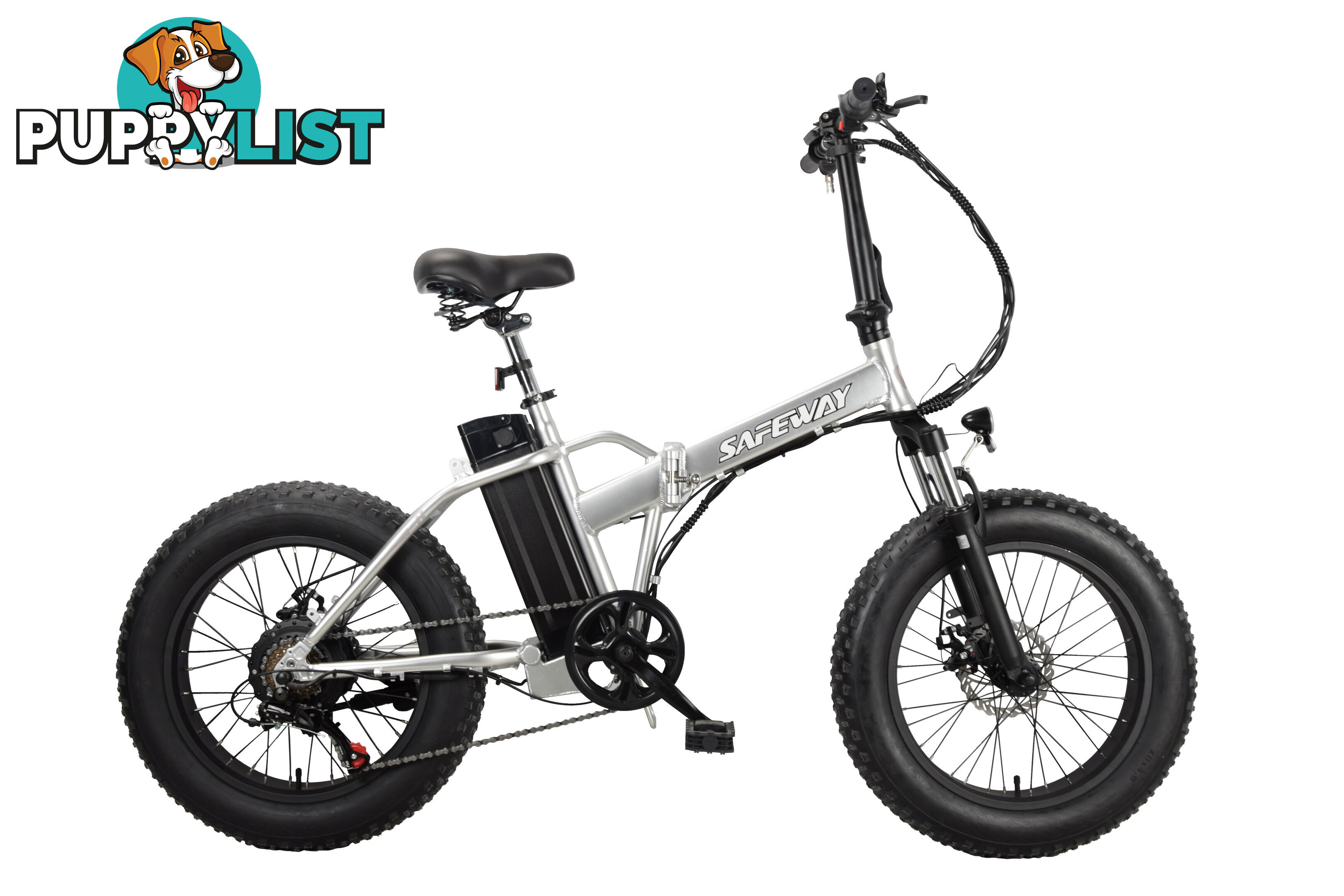 New 20 Inch Fat Tyre Folding Step Through Cruiser Electric Bike.