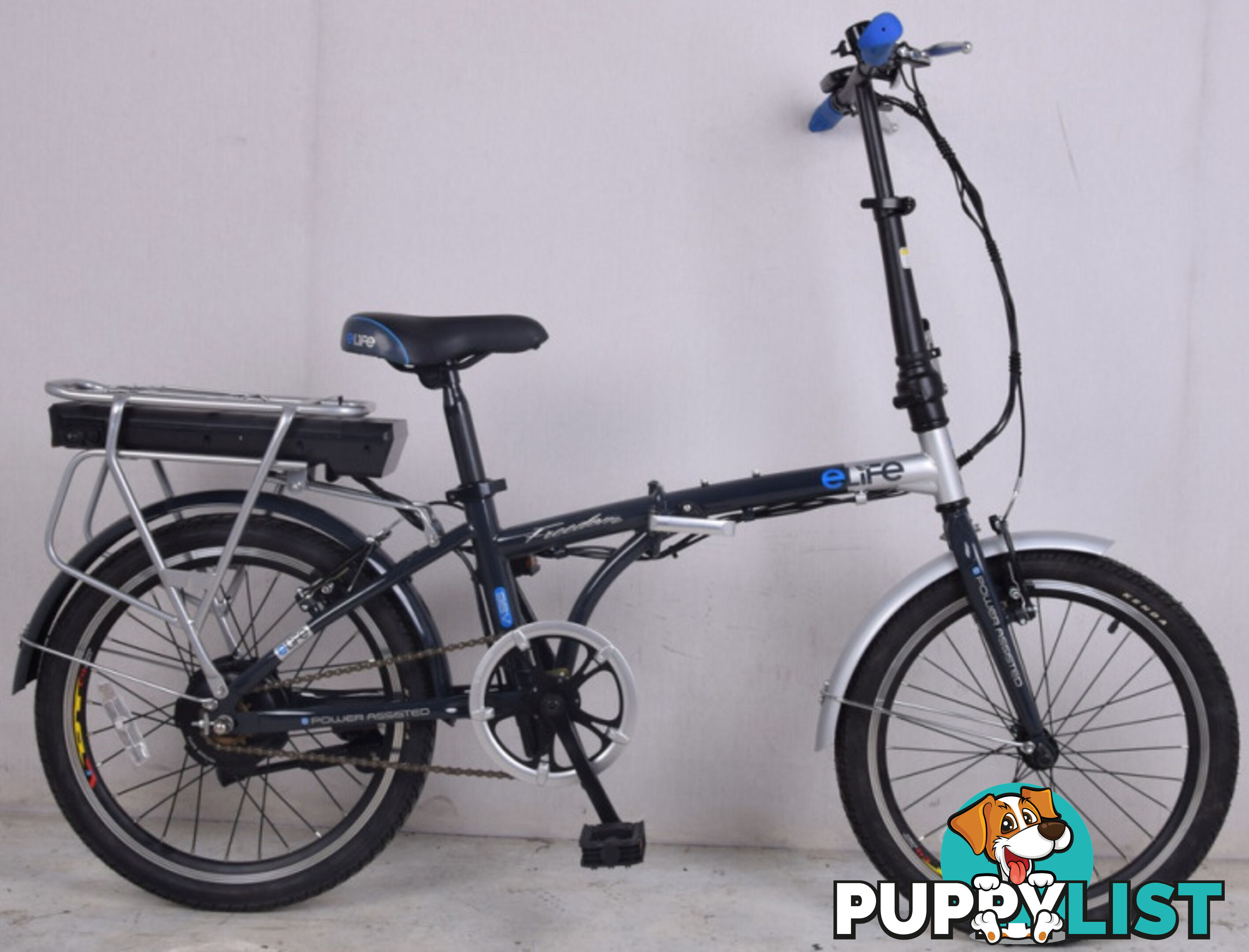 New 20 Inch Fat Tyre Folding Step Through Cruiser Electric Bike.