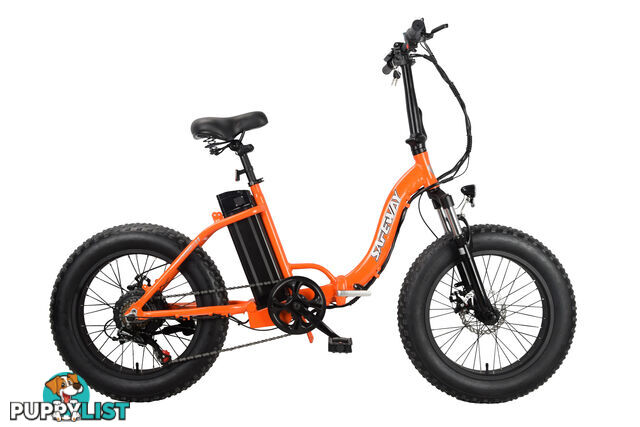 New 20 Inch Fat Tyre Folding Step Through Cruiser Electric Bike.