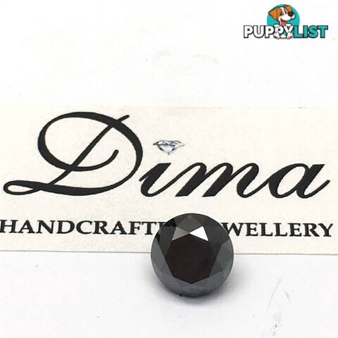 One Stone Black Diamond Round 0.58ct (5.3mm)