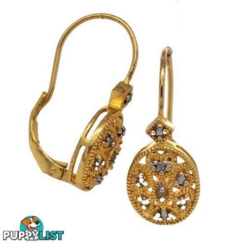 Yellow Gold & Diamond earrings