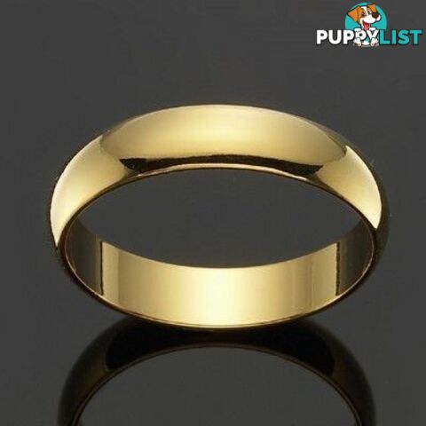 18ct Yellow Gold Plated Men's Band Ring (5mm) - US Size 13