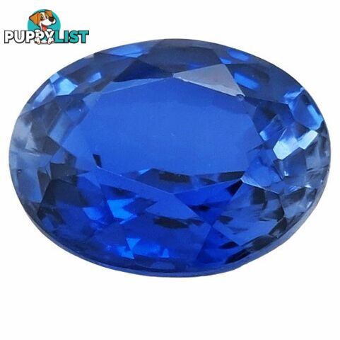 One Oval Synthetic Blue Sapphire