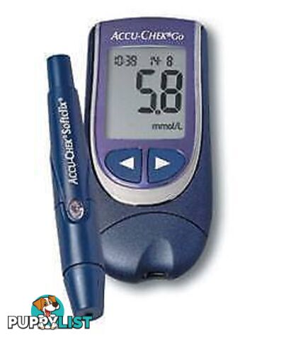 Accu Chek GO Blood Glucose Monitoring Meter Testing *brand new