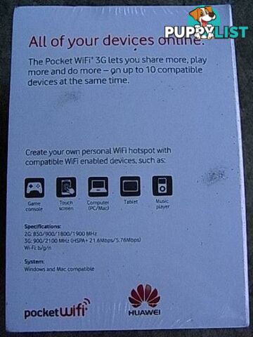 New Vodafone Pocket WiFi 3G includes ***3GB** data pickup or post