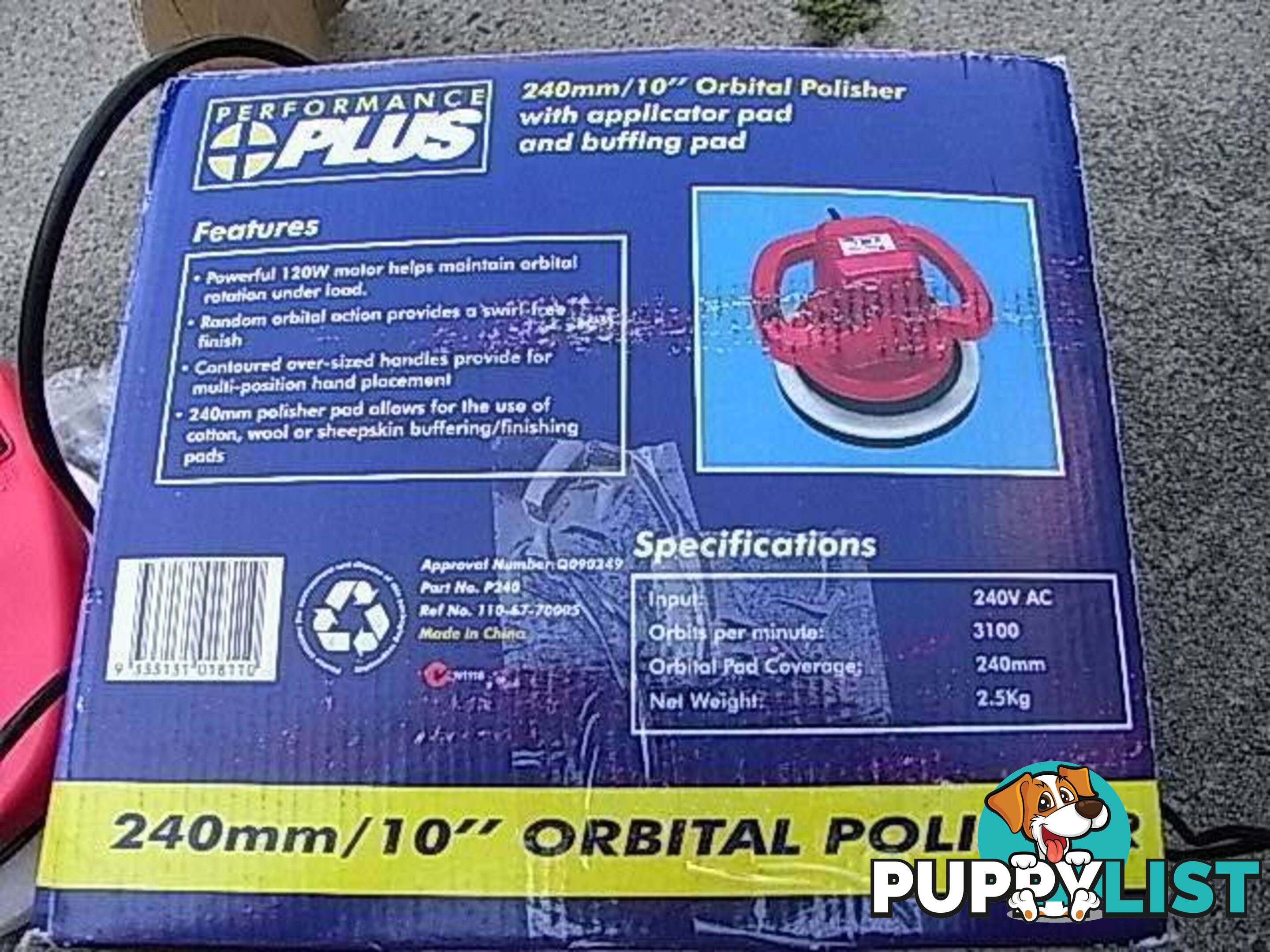 PERFORMANCE PLUS ORBITL POLISHER LARGE SIZE 240MM 10 INCH