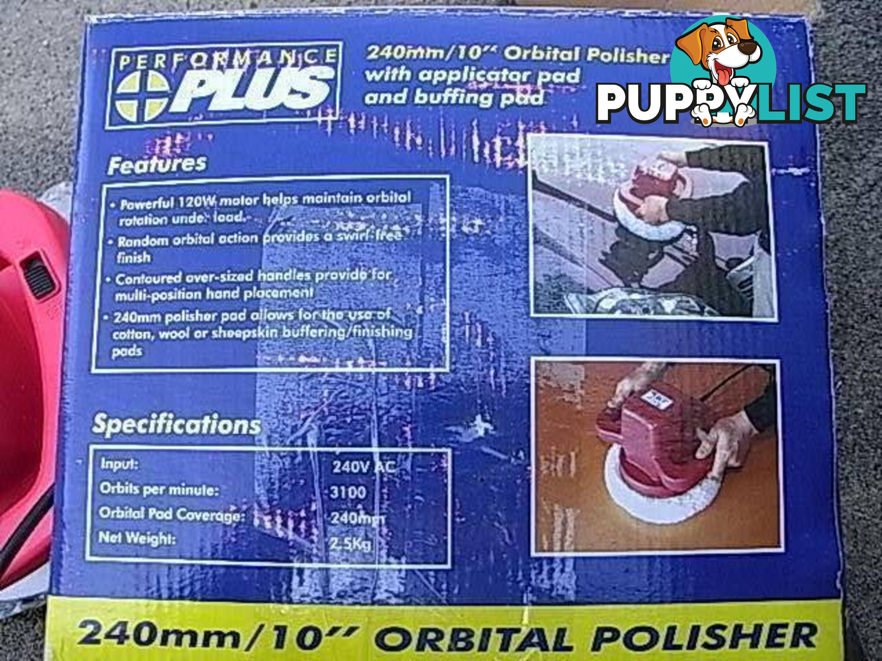 PERFORMANCE PLUS ORBITL POLISHER LARGE SIZE 240MM 10 INCH