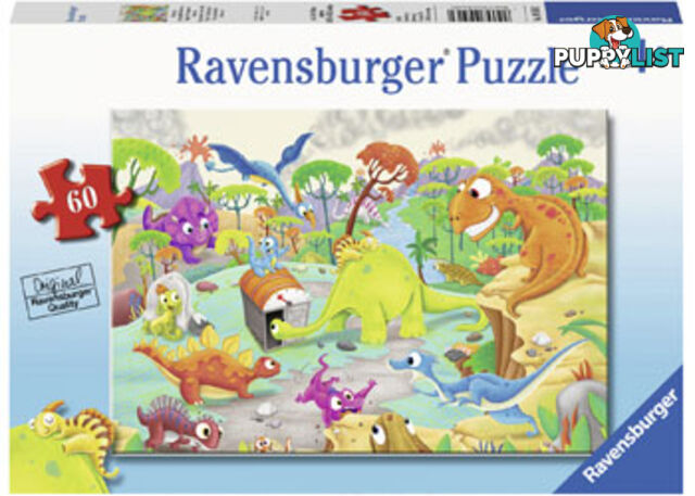 Ravensburger - Time Traveling Dinos Puzzle 60pc