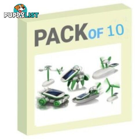 Diy 6 In 1 Educational Solar Toy / Robot Kit (With box packaging) Pack of 10