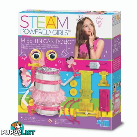 4M STEM Powered girls Miss Tin Can Robot