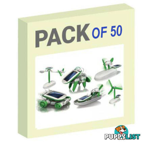 6 in 1 Solar Robotic kit (PP packaging) - Pack of 50