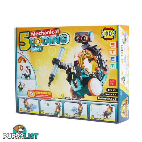 Johnco - 5 in 1 Mechanical Coding Robot