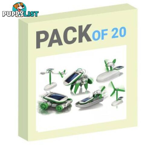 Diy 6 In 1 Educational Solar Toy / Robot Kit (With PP packaging) Pack of 20