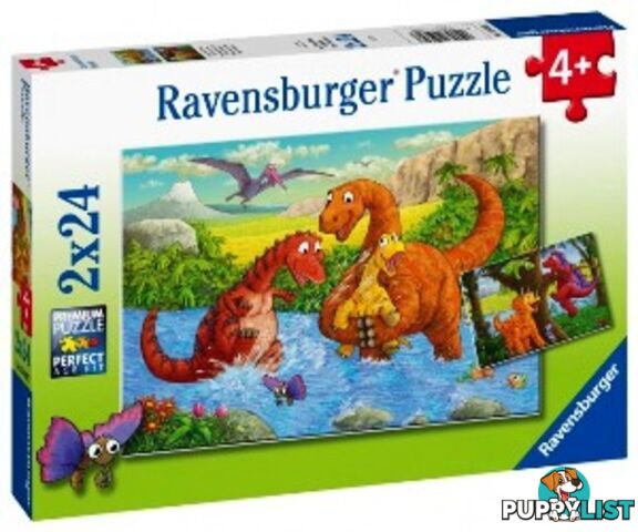 Ravensburger - Dinosaurs at play 2x24 pcs