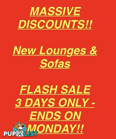 New lounges &amp;amp;amp;amp; sofas - MASSIVE DISCOUNTS 3 DAYS ONLY OR WHILST STOCKS LAST! BE QUICK!