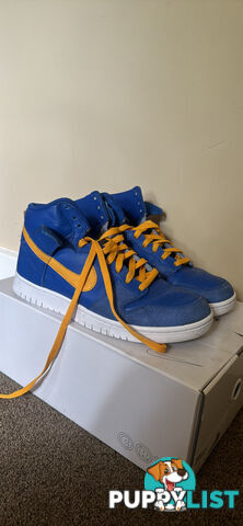 Custom Blue & Yellow Sneakers