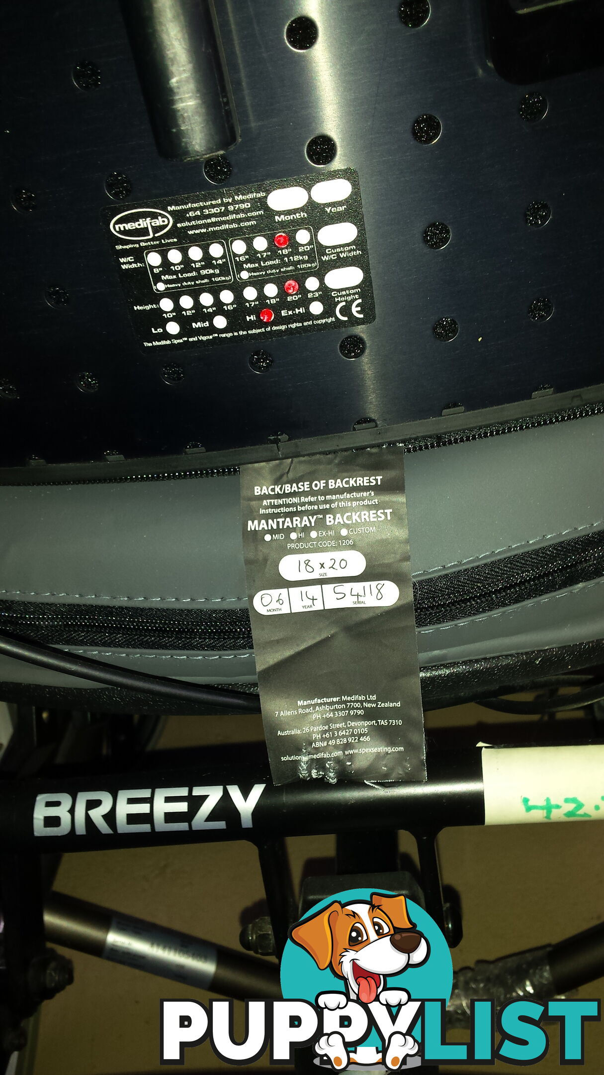 Breezy by Medifab Deluxe Wheelchair * Price Reduced for quick sale!