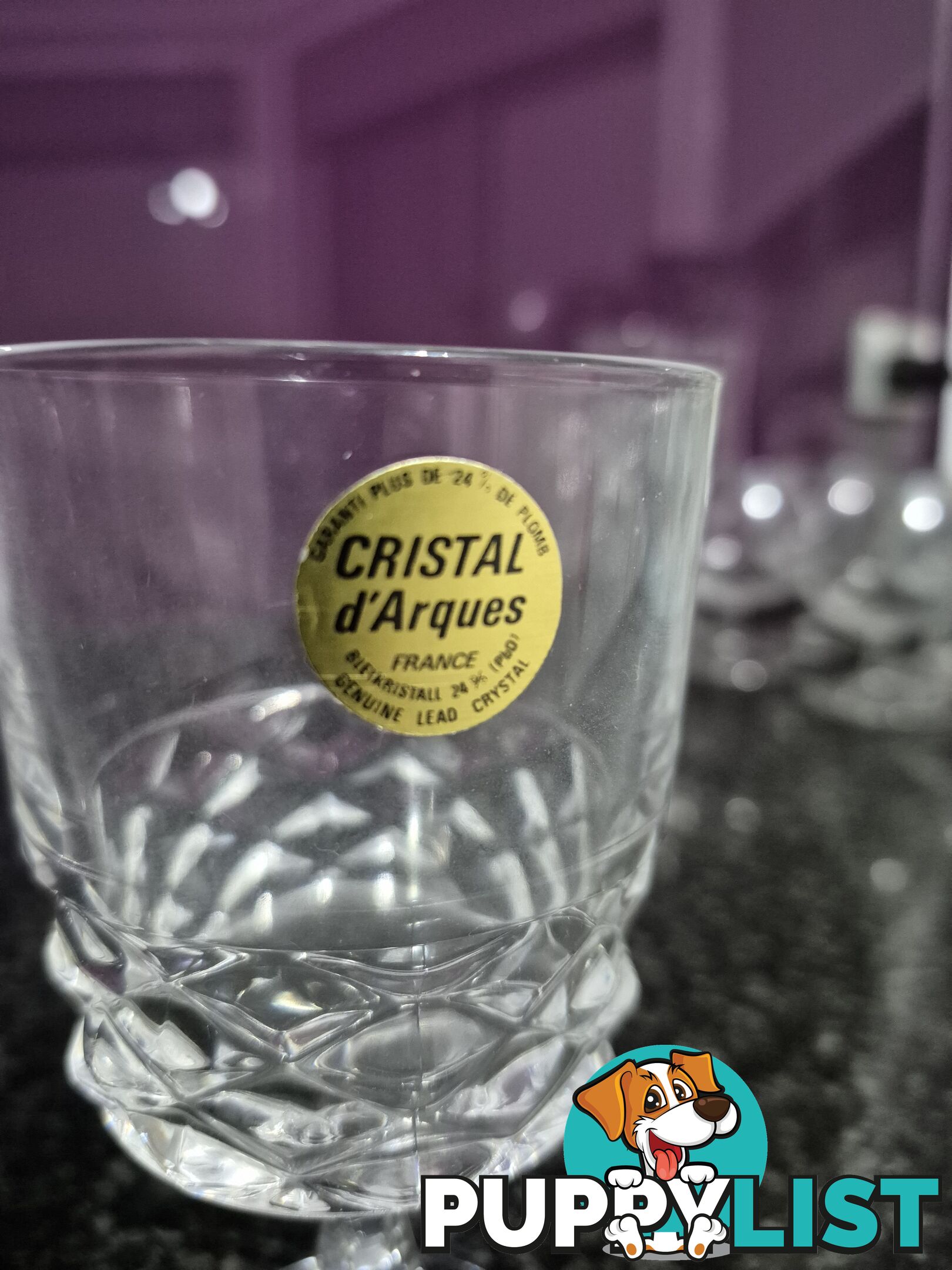 CRISTAL D'ARQUES Vintage Liqueur Glasses