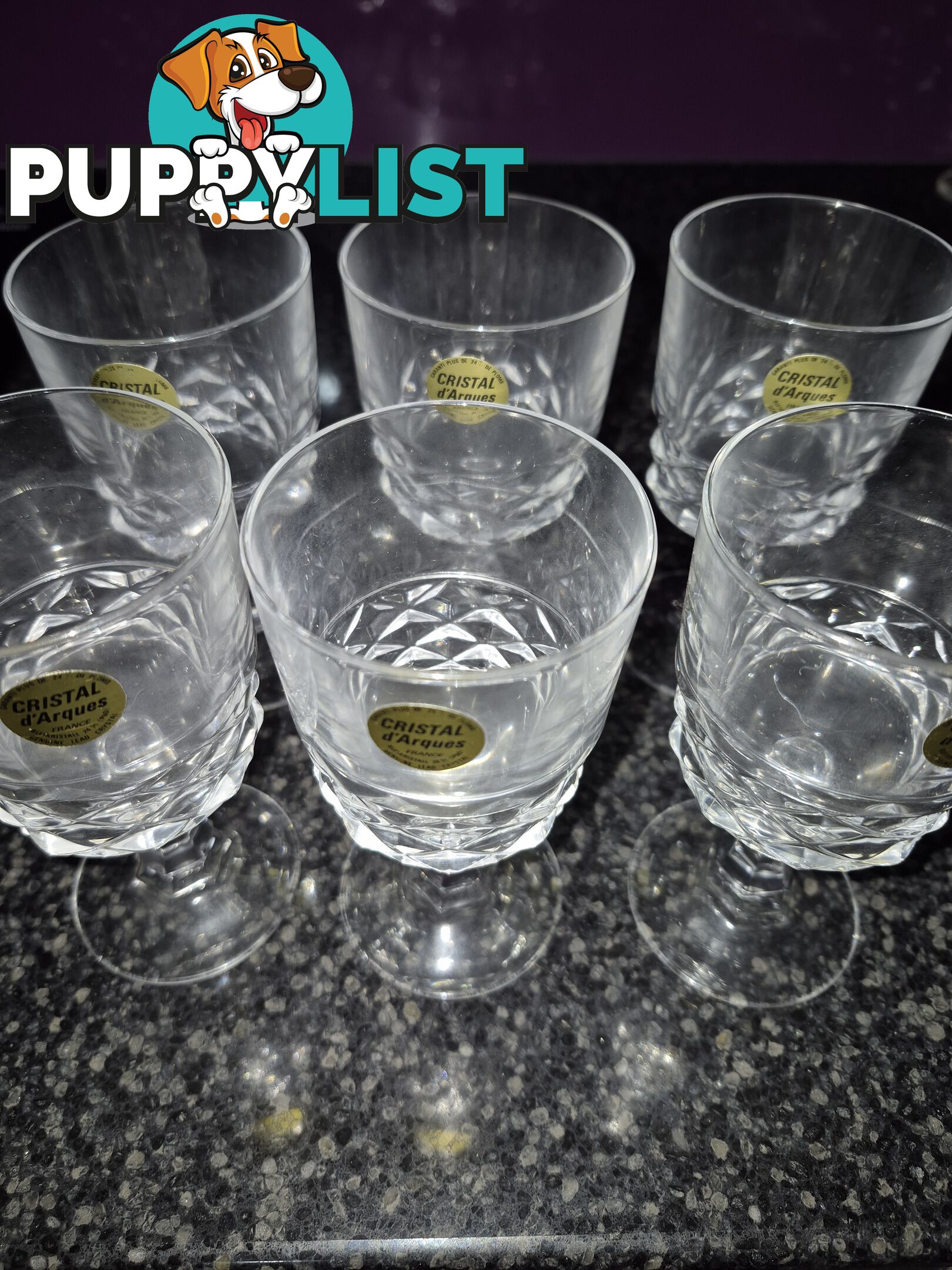 CRISTAL D'ARQUES Vintage Liqueur Glasses