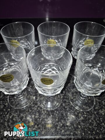 CRISTAL D'ARQUES Vintage Liqueur Glasses