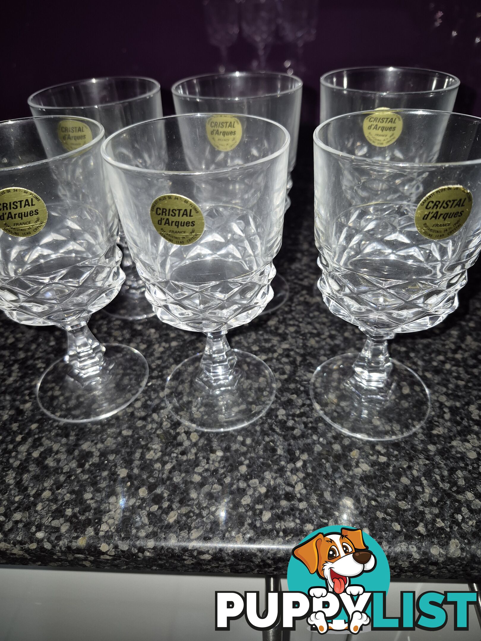 CRISTAL D'ARQUES Vintage Liqueur Glasses