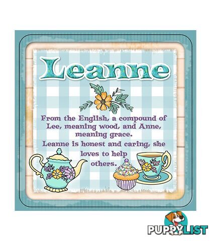 Personalised Cuppa Coasters - Leanne