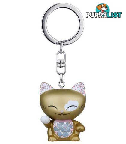 Mani The Lucky Cat Keychain â Gold