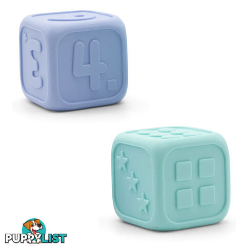 My First Dice Soft Blue and Soft Mint - Jellystone Designs - 9343900007160