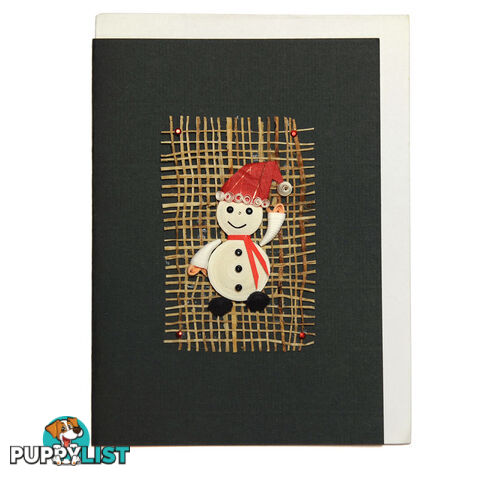 Christmas Quilling Handcrafted Card Snowman