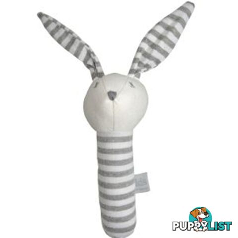 ES Kids - Grey Stripe Bunny Stick Rattle