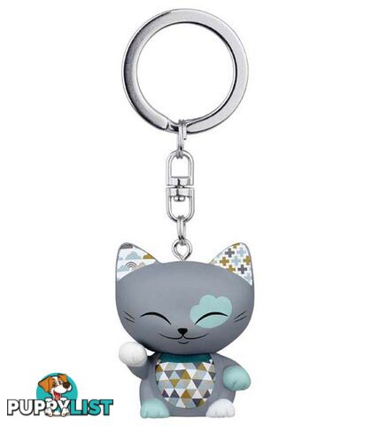 Mani The Lucky Cat Keychain â Grey