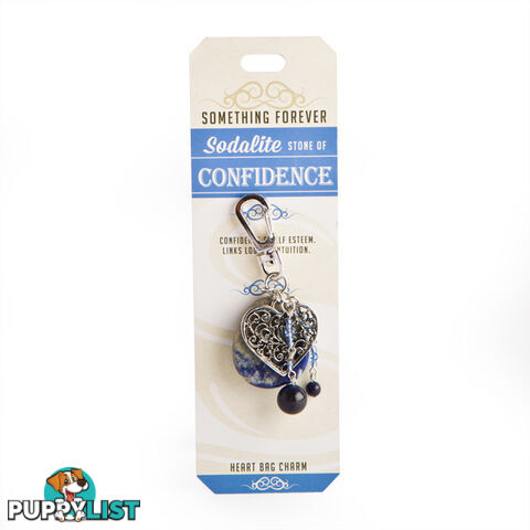 Something Forever â Sodalite Heart Bag Charmâ Stone of Confidence