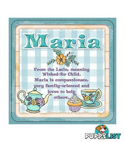 Personalised Cuppa Coasters - Maria