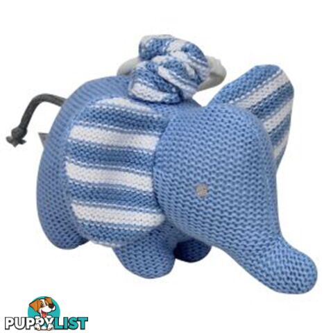 ES Kids - Blue Knitted Elephant Pram Toy