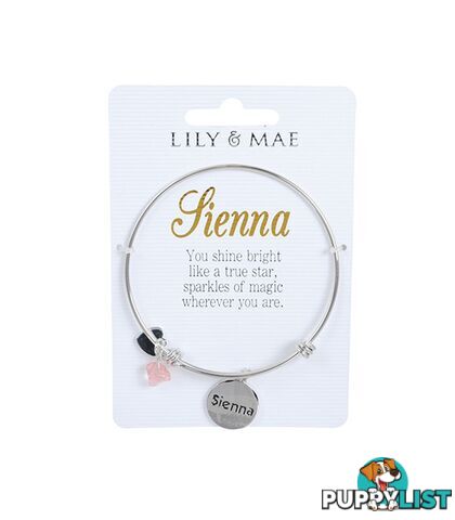 Personalised Bangle with Charm â Sienna