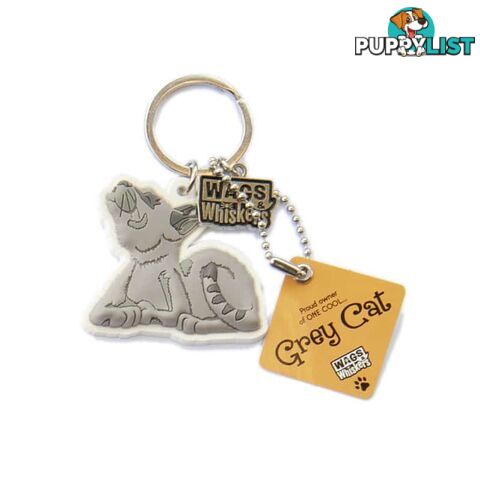 Wags & Whiskers Keyring - Grey Cat - History & Heraldry - 886767110875