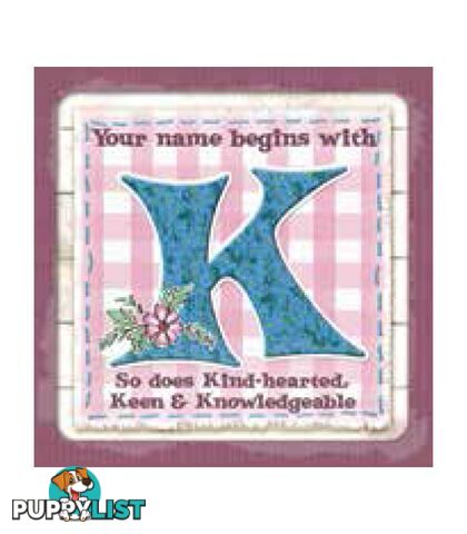 Personalised Cuppa Coasters - K (Female)