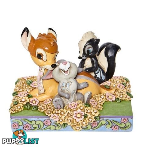 Disney Traditions - 10cm/4" Bambi and Friends in Flowers - Disney Traditions - 028399282562