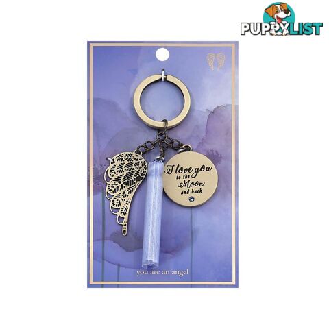 You Are An Angel Keychain Charm - Moon And Back - The Aird Group - 9316188087704